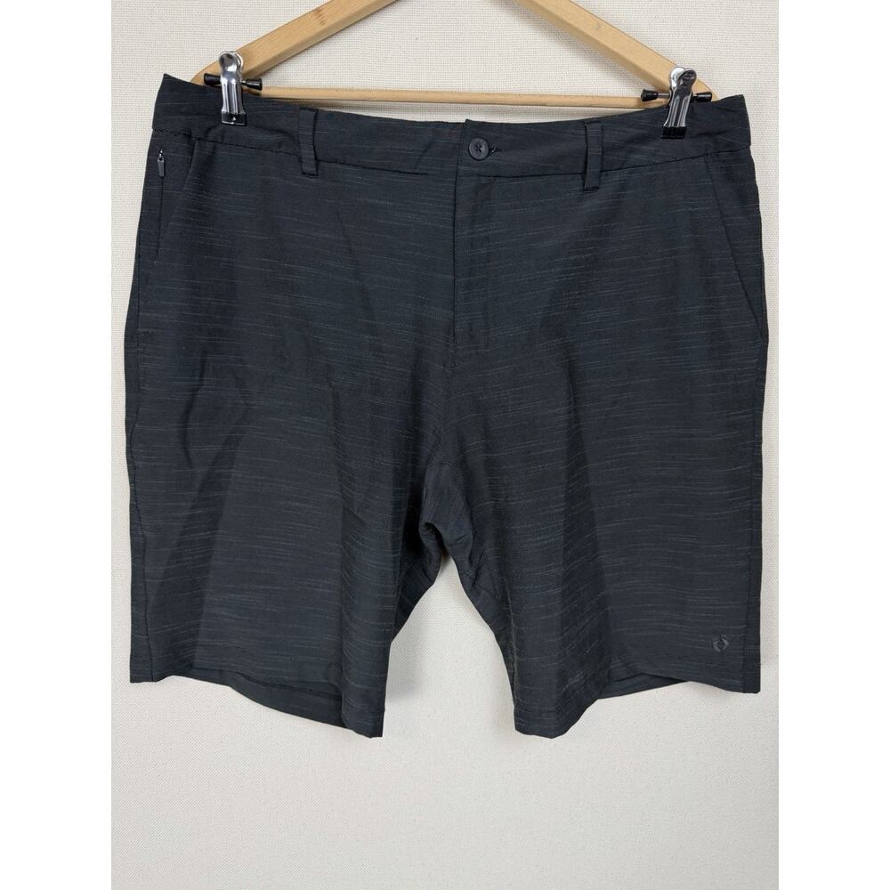 Hang Ten Men's Shorts 38W 11"L Casual Beach Outdoors Gray Classic‎ Stretch